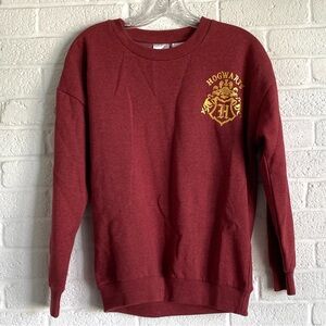 Wizarding World Of Harry Potter Sweatshirt Hogwarts Pullover Maroon Red XS